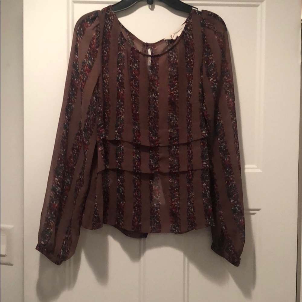 3 for $12. Sheer split back blouse